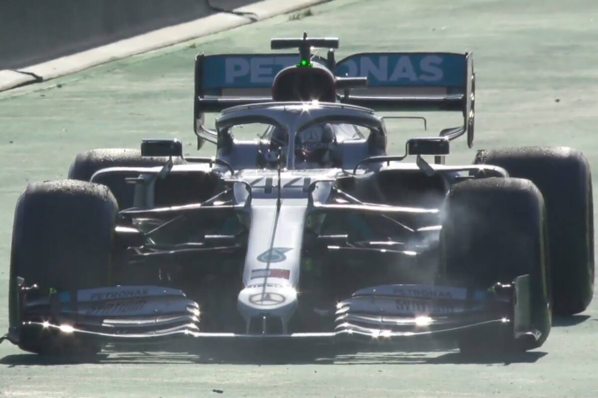 El Mercedes de Lewis Hamilton dice "no va más"
