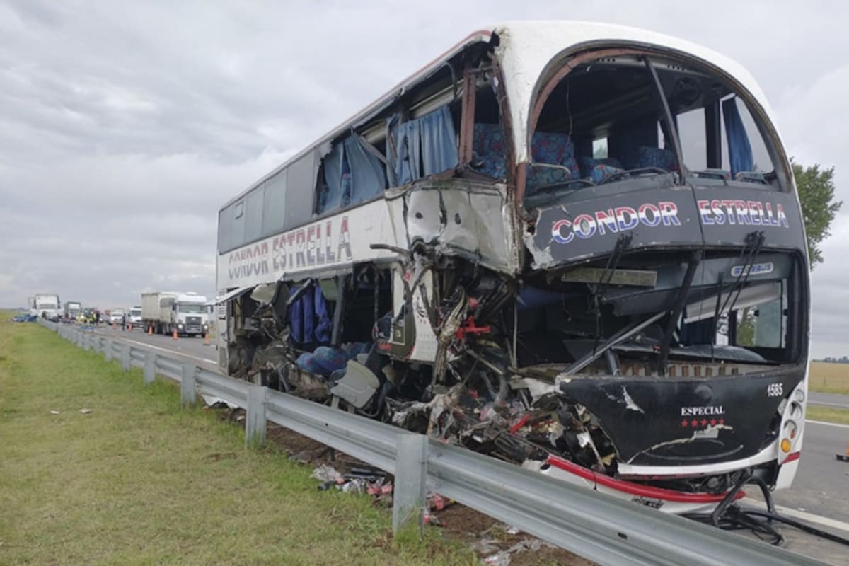 El micro de larga distancia pertenece a la empresa El Cóndor Estrella (Télam)