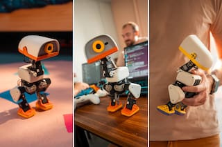 Este robot con forma de patito puede patinar y agarrar cosas con el pico