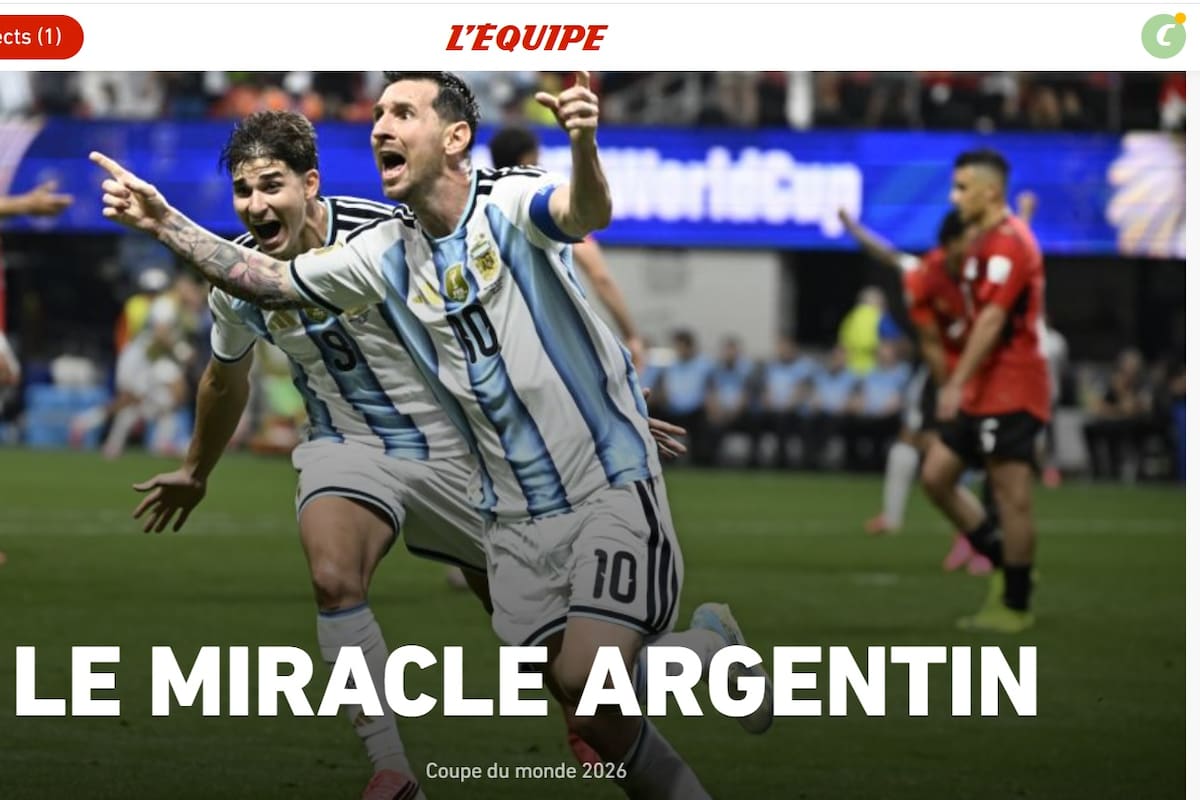 “El milagro argentino”, fue el título contundente con el que abrió su web el diario francés L’Equipe