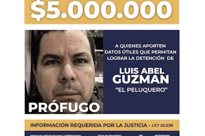 El Ministerio de Seguridad ofrece una recompensa por datos que ayuden a encontrar al asesino prófugo, Luis Abel Guzmán