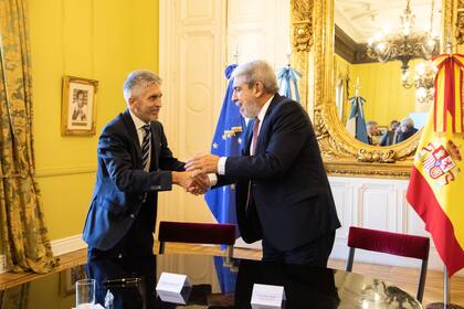 El ministro Aníbal Fernández recibió al ministro del Interior de España, Fernando Grande-Marlaska