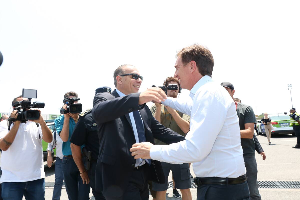 El ministro bonaerense Sergio Berni y el vicejefe del gobierno porteño Diego Santilli presentaron hoy el operativo conjunto de prevención del delito en autopistas