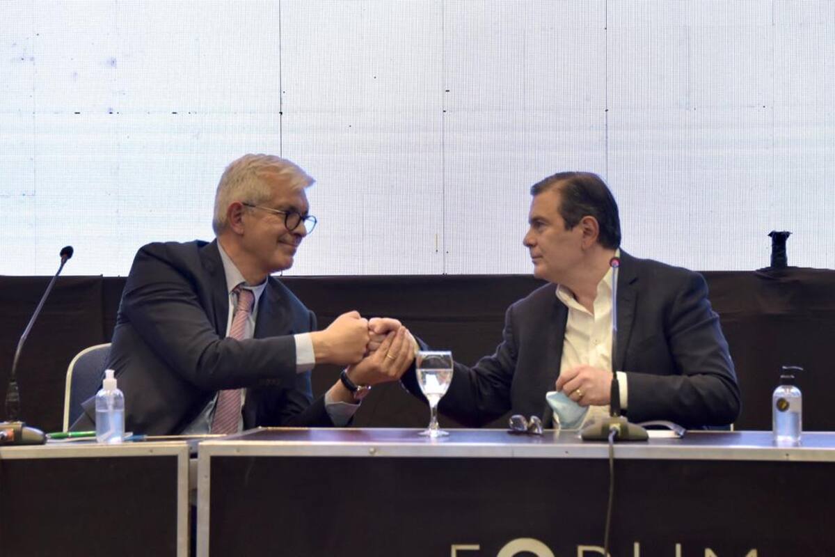 El ministro de Agricultura, Julián Domínguez, con el gobernador de Santiago del Estero Gerardo Zamora
