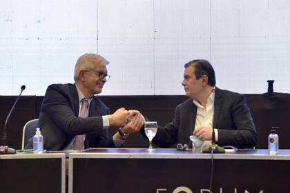 El ministro de Agricultura, Julián Domínguez, con el gobernador de Santiago del Estero Gerardo Zamora