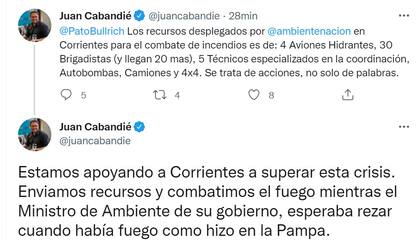 El ministro de Ambiente y Desarrollo Sostenible, Juan Cabandié, le respondió a Patricia Bullrich