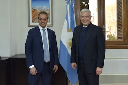 El ministro de Desarrollo Productivo, Daniel Scioli, y el ministro de Agricultura, Julián Domínguez