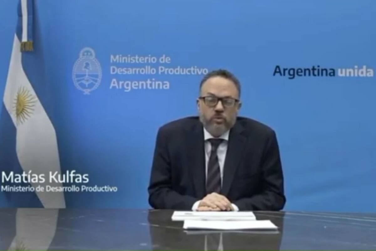 El ministro de Desarrollo Productivo, Matías Kulfas, dijo que "la Argentina ha demostrado a lo largo de la historia que puede crecer en el mercado interno y aumentar sus exportaciones".
