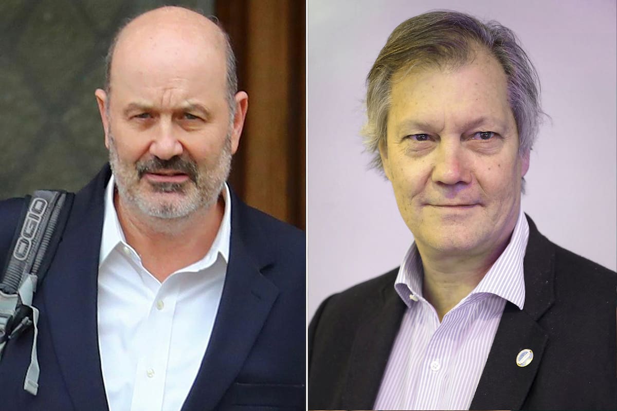 El ministro de Desregulación y Transformación del Estado, Federico Sturzenegger, y Marcos Pereda, vicepresidente de la Rural