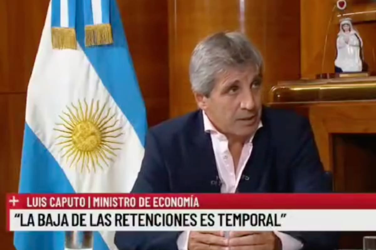 El ministro de Economía, Luis Caputo