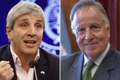 El ministro de Economía, Luis Caputo, y el presidente del Banco de la Nación, Daniel Tillard