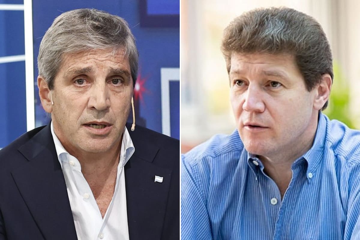 El ministro de Economía, Luis Caputo, y el gobernador de Tierra del Fuego, Gustavo Melella
