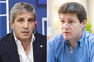 El ministro de Economía, Luis Caputo, y el gobernador de Tierra del Fuego, Gustavo Melella