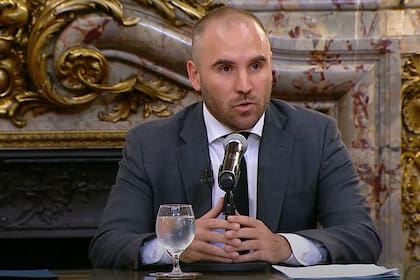 El ministro de Economía Martín Guzmán, ayer en Casa Rosada