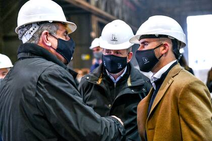 El ministro de Economía, Martín Guzmán, en Tandanor