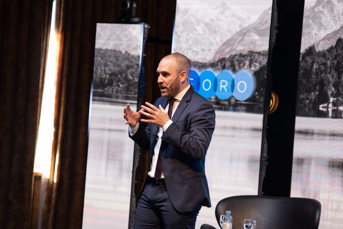 El ministro de Economía, Martín Guzmán, en el foro Llao Llao
