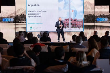 El ministro de Economía, Martín Guzmán, en el foro Llao Llao