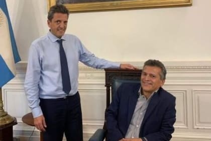 El ministro de Economía, Sergio Massa, con Raúl Díaz, que estará en el Mercado Central
