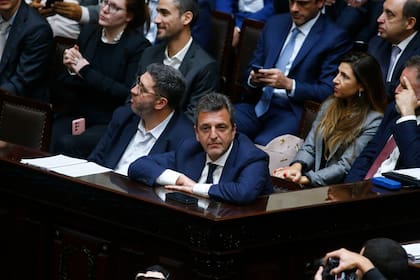 El ministro de Economía, Sergio Massa, durante el debate del presupuesto en Diputados