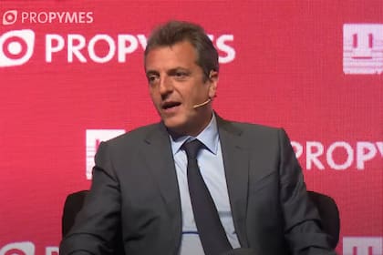 El ministro de Economía, Sergio Massa, en el 21° seminario ProPymes 2022