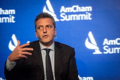 El ministro de Economía, Sergio Massa, en el summit organizado por la AmCham