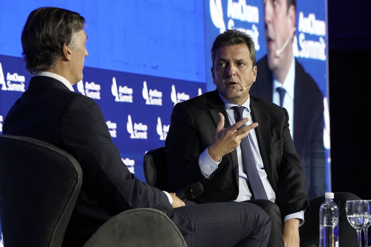 El ministro de Economía, Sergio Massa, este martes en Amcham