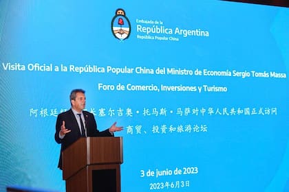 El ministro de Economía, Sergio Massa, estuvo en China a principios de mes