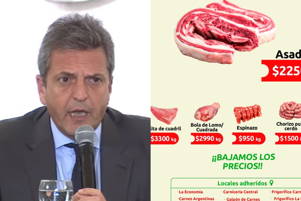 El ministro de Economía, Sergio Massa, habló del precio del asado y generó una polémica