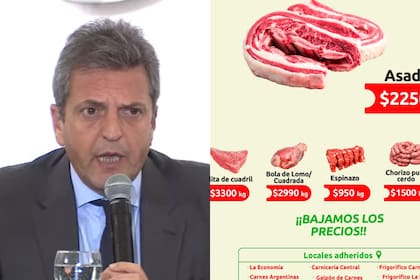 El ministro de Economía, Sergio Massa, habló del precio del asado y generó una polémica
