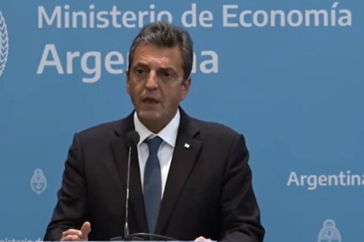 El ministro de Economía, Sergio Massa, se reunió con la prensa internacional en el Palacio de Hacienda