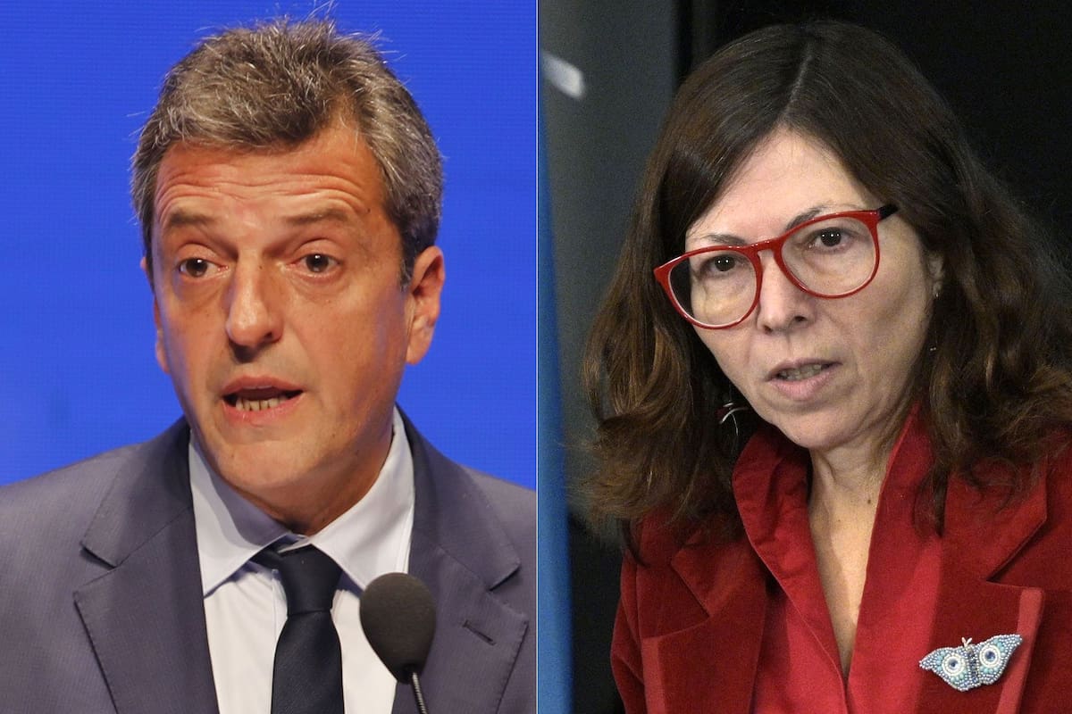 El ministro de Economía Sergio Massa y la titular del Banco Nación, Silvina Batakis