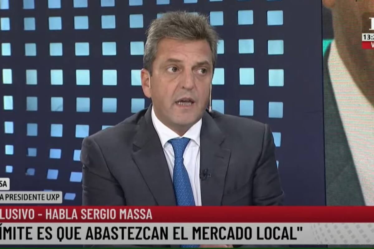 El ministro de Economía y candidato a presidente de Unión por la Patria, Sergio Massa