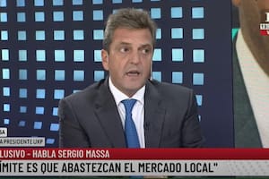 El ministro de Economía y candidato a presidente de Unión por la Patria, Sergio Massa