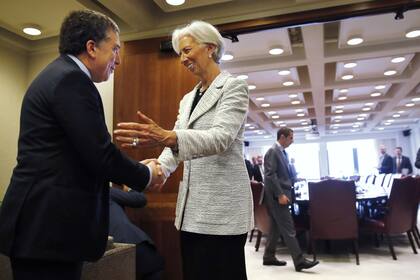 El ministro de Hacienda, Nicolás Dujovne, se reunió el jueves con Christine Lagarde, directora del FMI