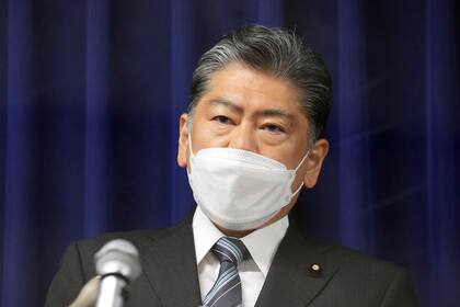 El ministro de Justicia de Japón, Yoshihisa Furukawa, habla sobre una ejecución en una conferencia de prensa en Tokio el martes 26 de julio de 2022