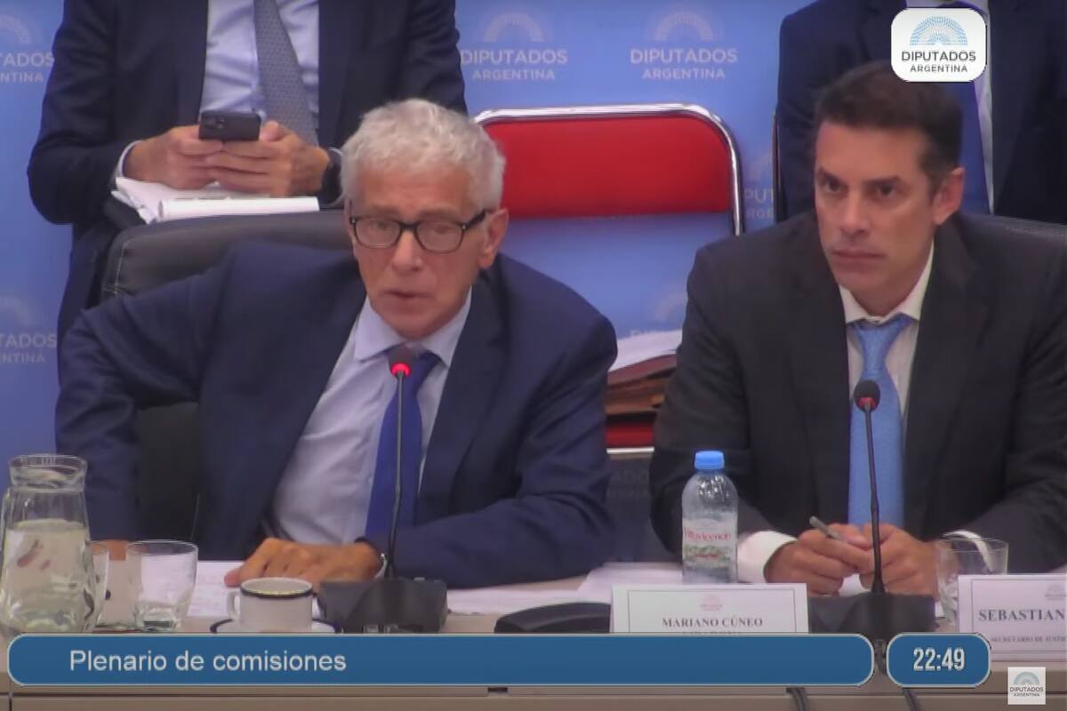 El ministro de Justicia, Mariano Cúneo Libarona, y el viceministro, Sebastián Amerio