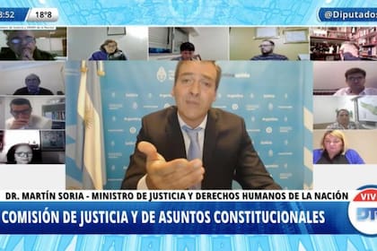 El ministro de Justicia, Martín Soria, expuso ante los diputados oficialistas