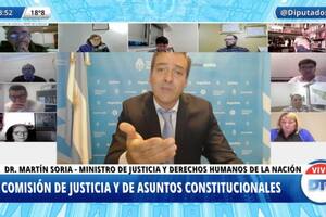 El ministro de Justicia, Martín Soria, propuso cambios en la ley ante los diputados oficialistas