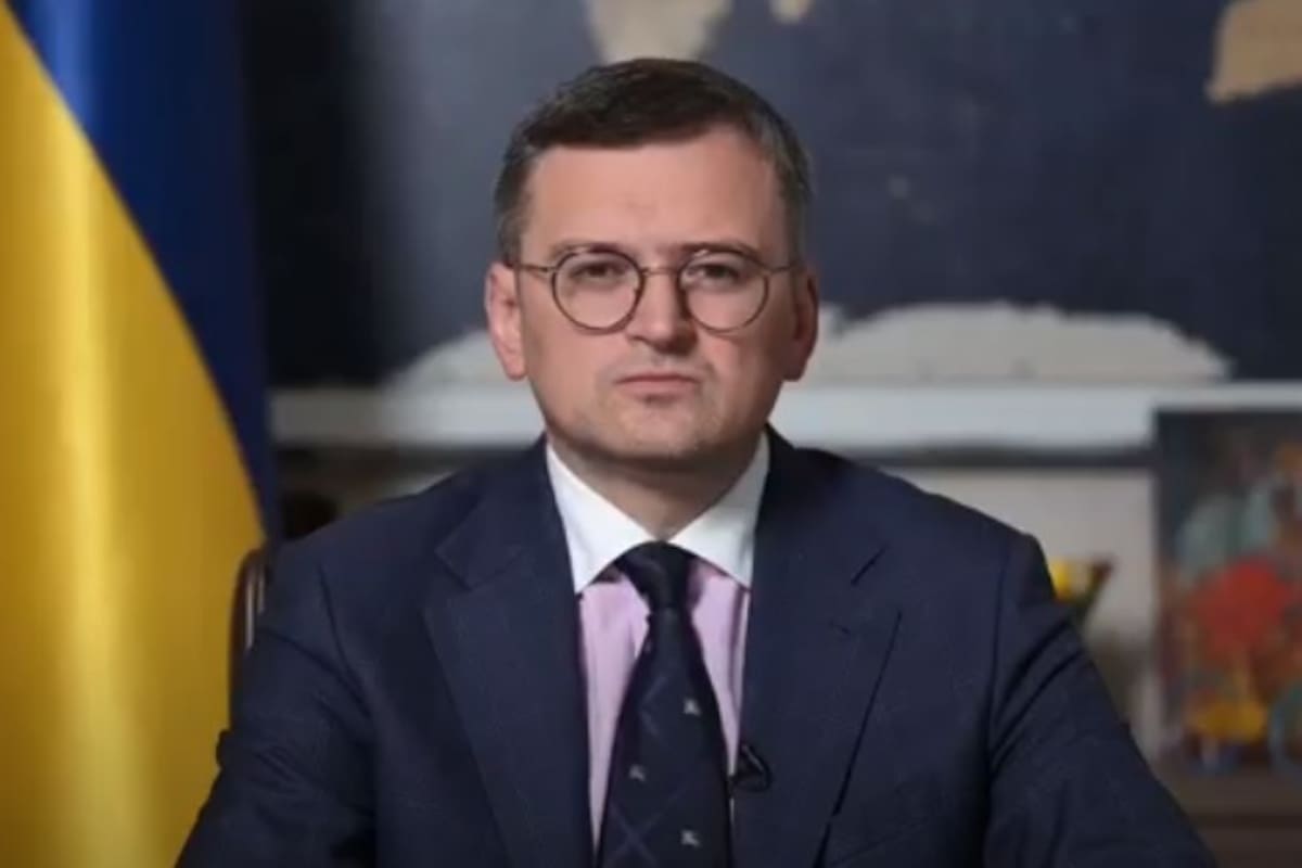 El ministro de relaciones exteriores de Ucrania Dmytro Kuleba en entrevista con medios latinoamericanos de la que formó parte LA NACION