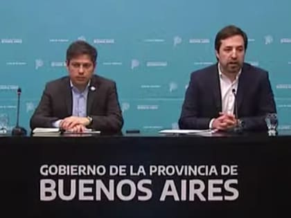El ministro de Salud bonaerense, Nicolás Kreplak, hermano del juez Ernesto Kreplak, junto al gobernador Axel Kicillof