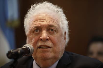 El ministro de Salud, Ginés González García, durante la conferencia de prensa