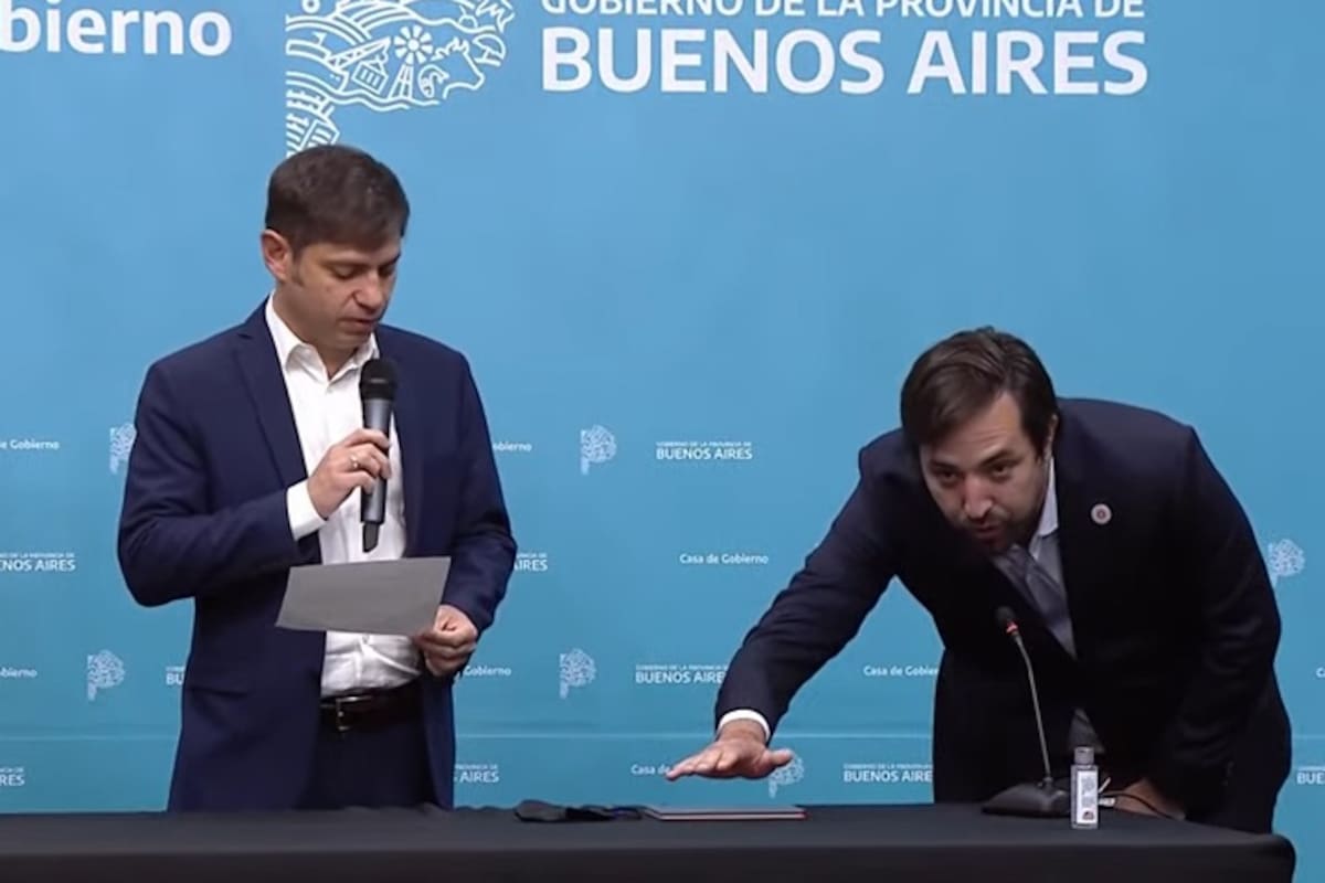 El ministro de Salud, Nicolás Kreplak, junto al gobernador Axel Kicillof