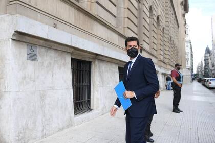 El ministro del Interior, Eduardo "Wado" De Pedro, llegó a la Corte Suprema para una audiencia con las autoridades porteñas