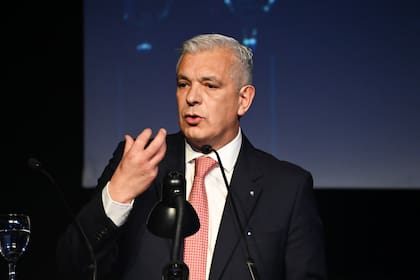 El ministro Julián Domínguez en su discurso en la entrega de los premios CITA en la Exposición Rural de Palermo