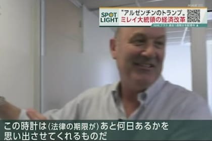 El ministro le dio una nota al canal estatal NHK