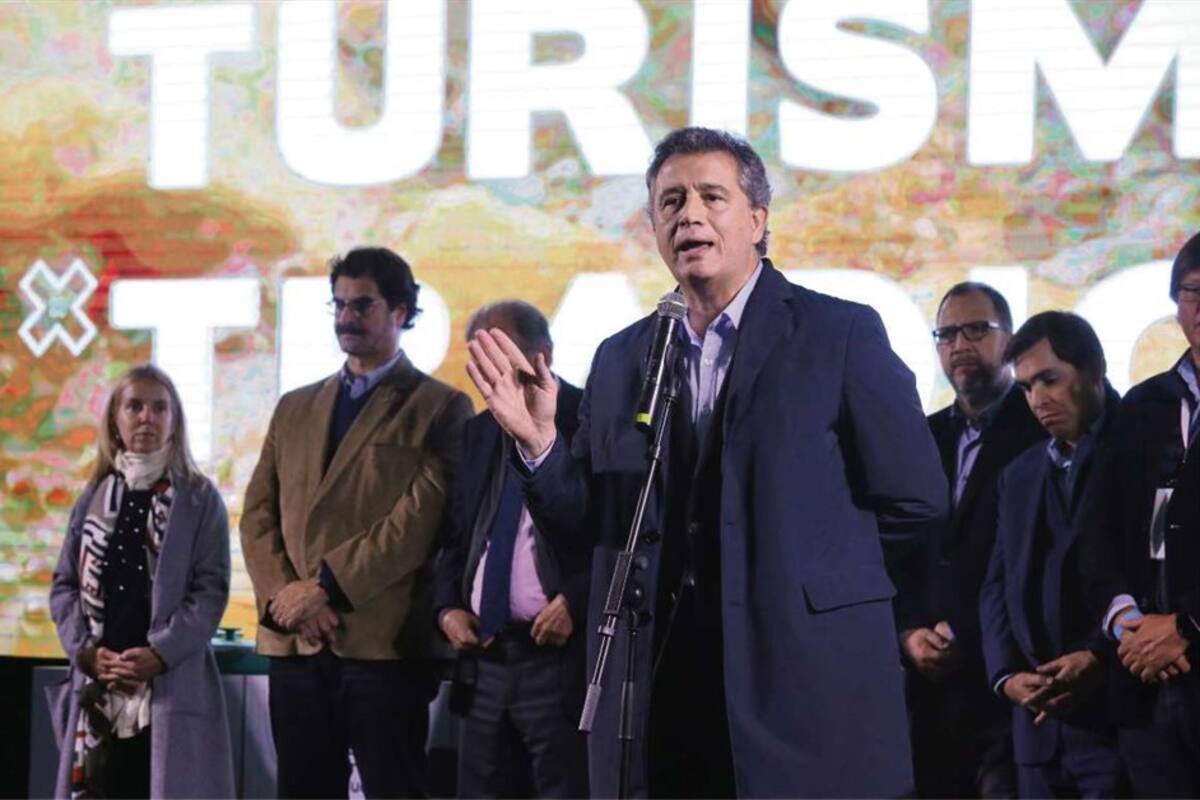 El ministro Luis Miguel Etchevehere durante la apertura de la feria