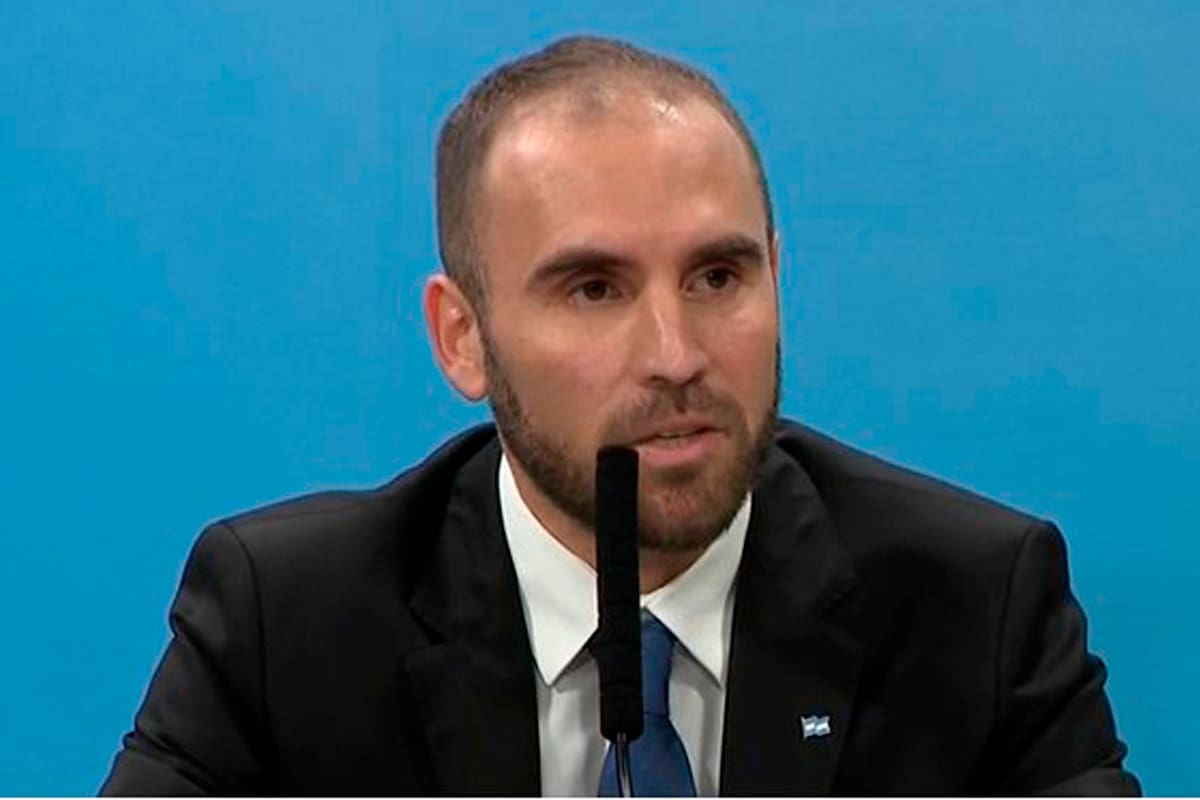 El ministro Martín Guzmán durante los anuncios