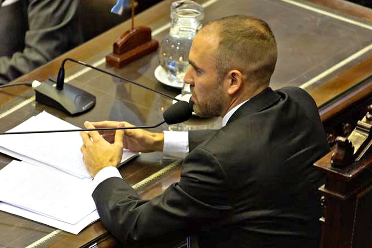 El ministro Martín Guzmán en el Congreso