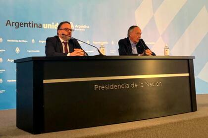 El ministro Matías Kulfas y Miguel Acevedo, de la UIA, en Olivos