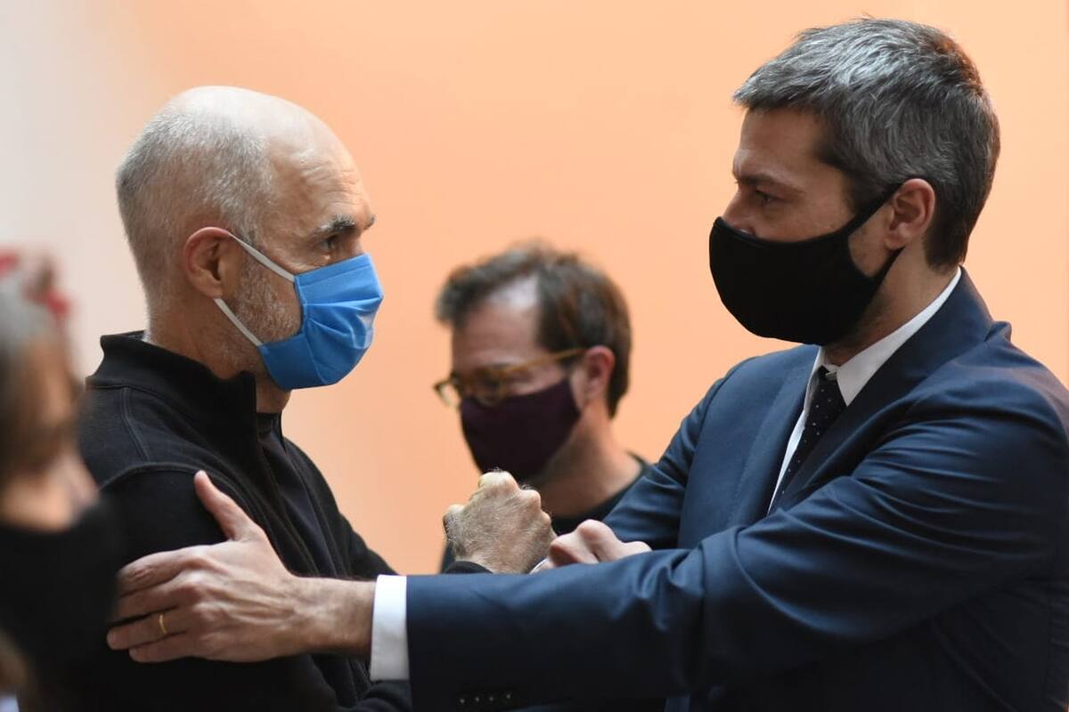 El ministro Matías Lammens y el jefe de gobierno porteño Horacio Rodríguez Larreta